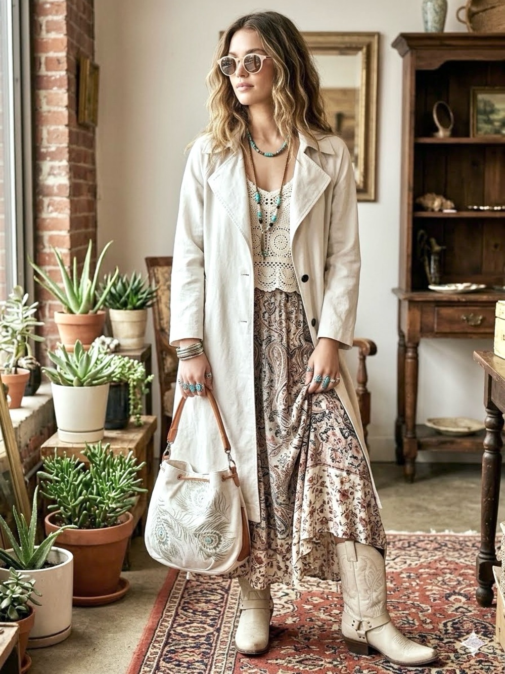 Aritzia Wilfred fall boho blazer style duster jacket w midcentury vibe
